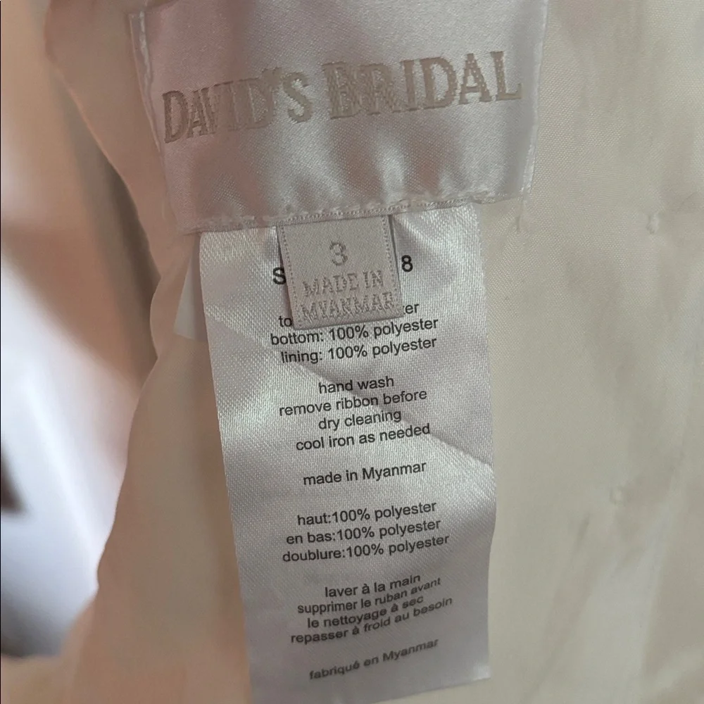 David’s Bridal Flower girl dress size 3T ivory - Picture 4 of 6